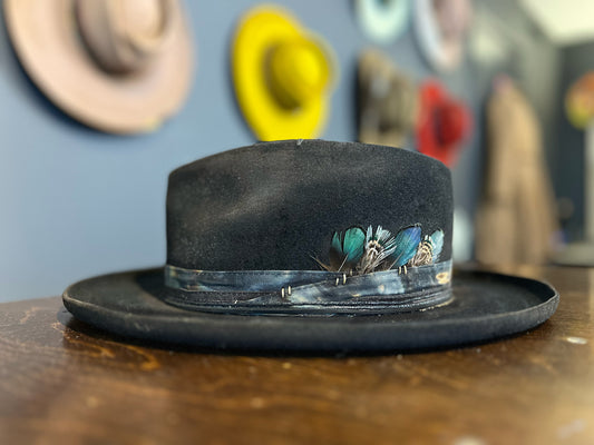 Custom Black hat with 3" brim