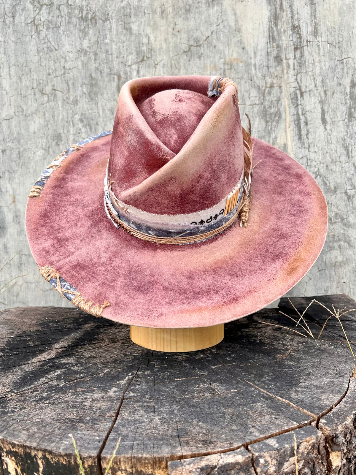 Lack of Color The Ridge Cowboy Western hat in Pink/Rose NWT $198 Free People CC Beanie Western Cowboy Hat - Rose Pink w/Rhinestones  main image 2